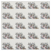 Tissu Pups dalmate couchage (Échantillon)