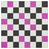 Tissu Purple Black White Checkered Pattern Design  (Échantillon)