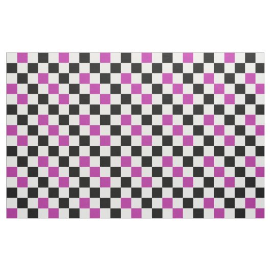 Tissu Purple Black White Checkered Pattern Design  (Fat Quarter)