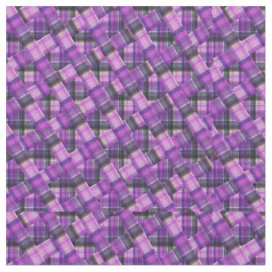Tissu Purple Crisscross Vérifié Design Tartan,