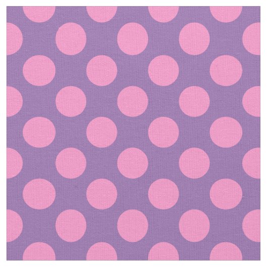 Tissu Purple pâle avec points Polka roses (Fermer)