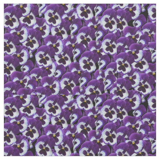 Tissu Purple Pany Bouquet (Fermer)