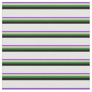Tissu Purple, Tan, Vert Forêt, Noir & Blanc Motif