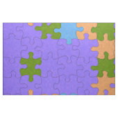 Tissu Puzzle violet, vert, orange et bleu (Fat Quarter)