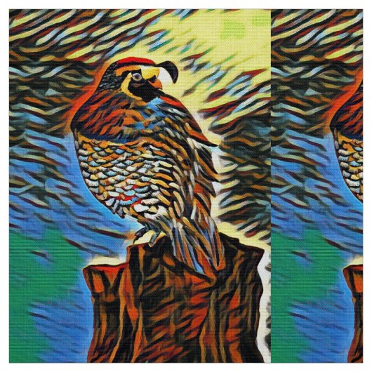 Tissu Quail colorée Abstraite (Échantillon)