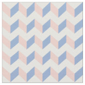 Tissu Quartz rose rose blanc Chevron géométrique bleu (Fermer)