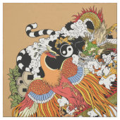 Tissu quatre animaux célestes (Échantillon)