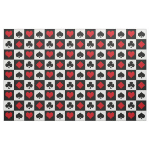 Tissu Quatre costumes de carte