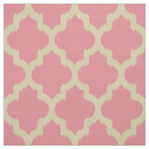 Tissu Quatrefoil Beige Ikat et Arrière - plan rose perso