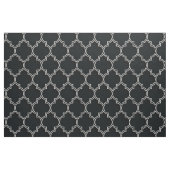 Tissu Quatrefoil blanc sur noir (Fat Quarter)