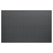Tissu Quatrefoil blanc sur noir (Yard)