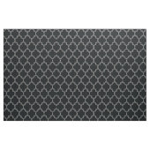 Tissu Quatrefoil blanc sur noir (Fat Quarter)