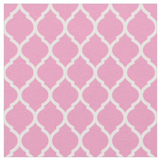 Tissu Quatrefoil marocain rose (Fermer)