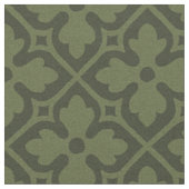 Tissu Quatrefoils de renouveau gothique, vert loden (Fermer)