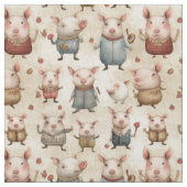 Tissu Queues de boue : Cochon de Whimsy (fermé)