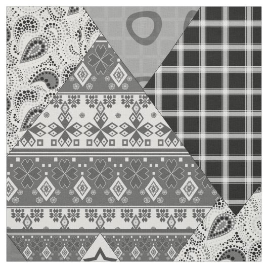Tissu Quilt de patchwork boho ethno abstrait sans coutur (Échantillon)