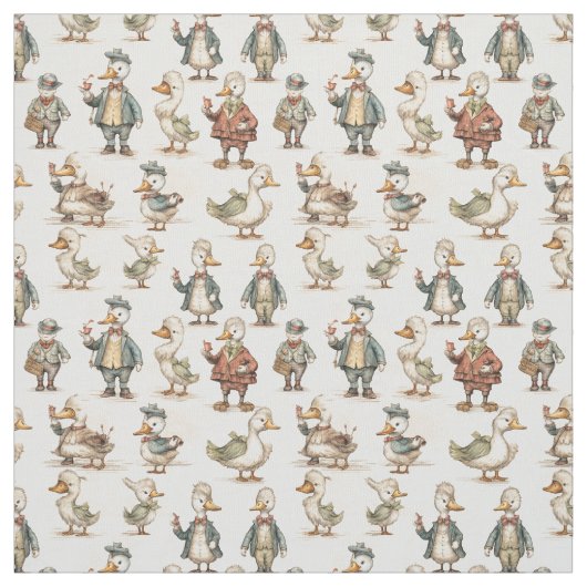 Tissu Quirky Quackers : Whimsy Duck (Échantillon)