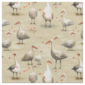 Tissu Quirky Quacks : Oies Whimsy (fermé)