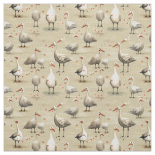 Tissu Quirky Quacks : Oies Whimsy