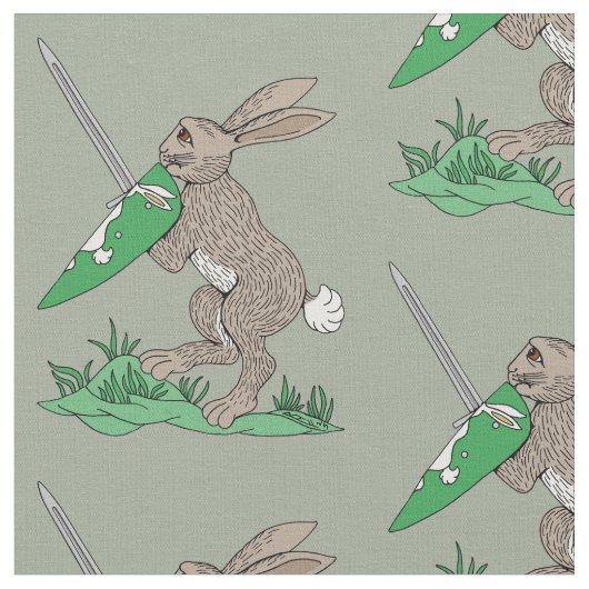 Tissu Rabbit de guerrier médiéval (Fermer)