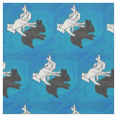Tissu Rabbit d'ombre sur bleu (Fermer)