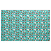 Tissu race de chien beagle - turquoise (Fat Quarter)