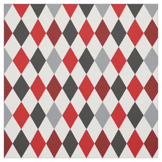 Tissu Raider Red & Black Jacquard Motif Fabric (Échantillon)