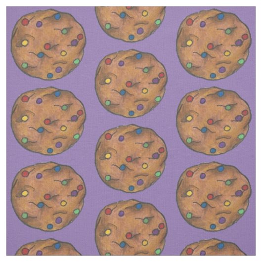 Tissu Rainbow Chocolate Chip Cookies Fabric (Échantillon)
