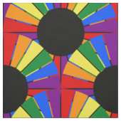 Tissu RAINBOW FLAG BUTTON RAYS + votre backgr. & idées (Échantillon)