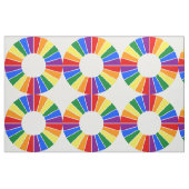 Tissu RAINBOW FLAG BUTTON RAYS + votre backgr. & idées (Fat Quarter)