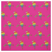 Tissu Rainbow Macaw Parrots mignons Oiseaux (Échantillon)