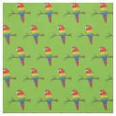 Tissu Rainbow Macaw Parrots mignons Oiseaux (Échantillon)