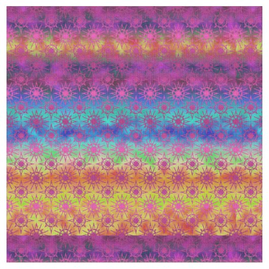 Tissu Rainbow Ombre Starburst | Style Boho (Fermer)