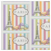 Tissu Rainbow Paris Macarons Tour Eiffel (Fermer)