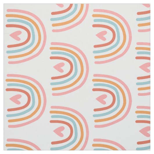 Tissu Rainbows et Hearts (Échantillon)