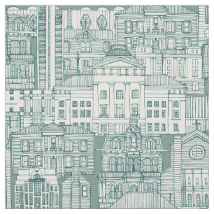 Tissu Raleigh NC toile jade Fabric