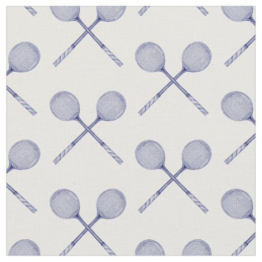 Tissu Raquettes de squash croisées bleues (Fermer)