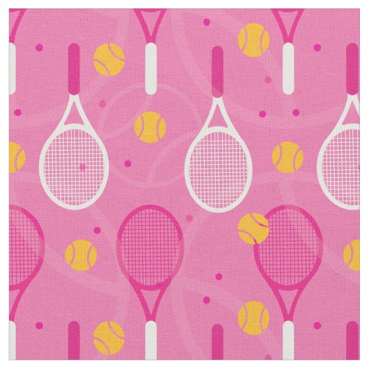Tissu Raquettes de tennis roses (Fermer)