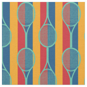 Tissu Raquettes de tennis sur arrière - plan rayé 2