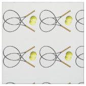 Tissu Raquettes et boules de tennis (Échantillon)