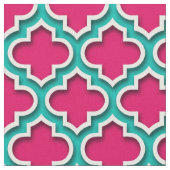 Tissu Raspberry Teal White Moroccan (Fermer)