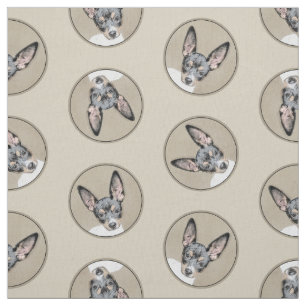 Tissu Rat Terrier Peinture Tri Couleur Original Chien Ar