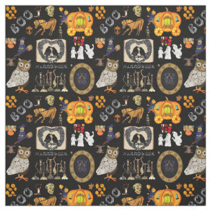 Tissu Ravens Citrouille fantôme de Sleepy Hollow Horse