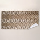 Tissu rayé blanc et gris (Serviette de bain)