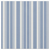 Tissu rayé de coutil de bleu et de blanc d'indigo (Fermer)