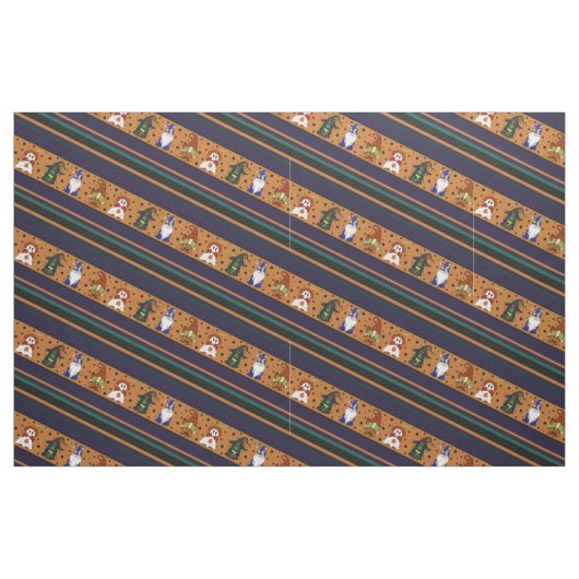 Tissu rayé Gnome-o-Ween (Yard)