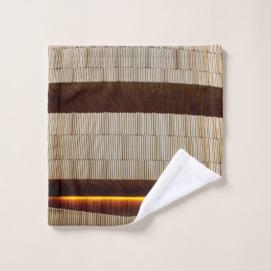 Tissu rayé noir et blanc (Gant de toilette)