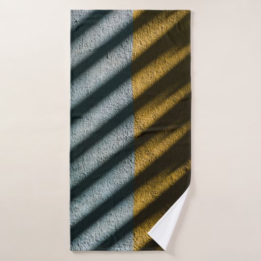 Tissu rayé noir et brun (Serviette de bain)