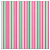 Tissu rayé rose, vert, rouge et vert (Échantillon)