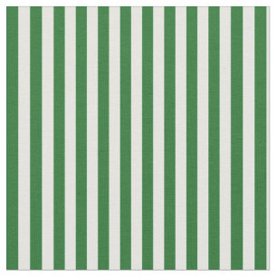 Tissu rayé vert et blanc de métier